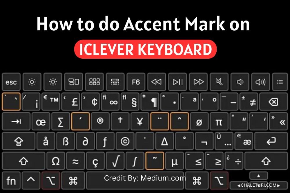 How to do Accent Mark on iClever Keyboard?